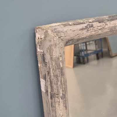 Lot 62 - Antique large mirror with silvered moulded...