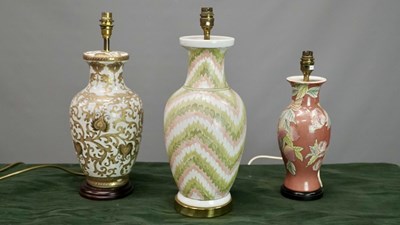 Lot 881 - Miscellaneous ceramic table lamps