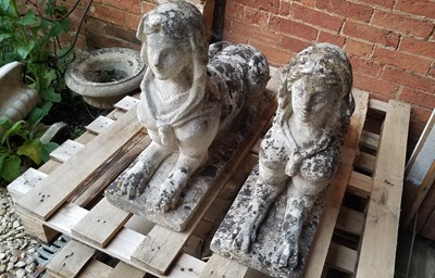 Lot 247 - An impressive pair of 19th Century carved and...