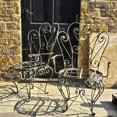 Lot 260 - A 20th Century wrought iron set of eight...