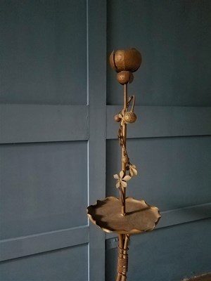 Lot 234 - An Art Nouveau French bronze and brass...