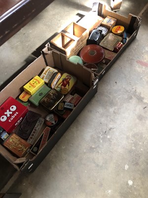 Lot 60A - Quantity of vintage advertising tins, etc