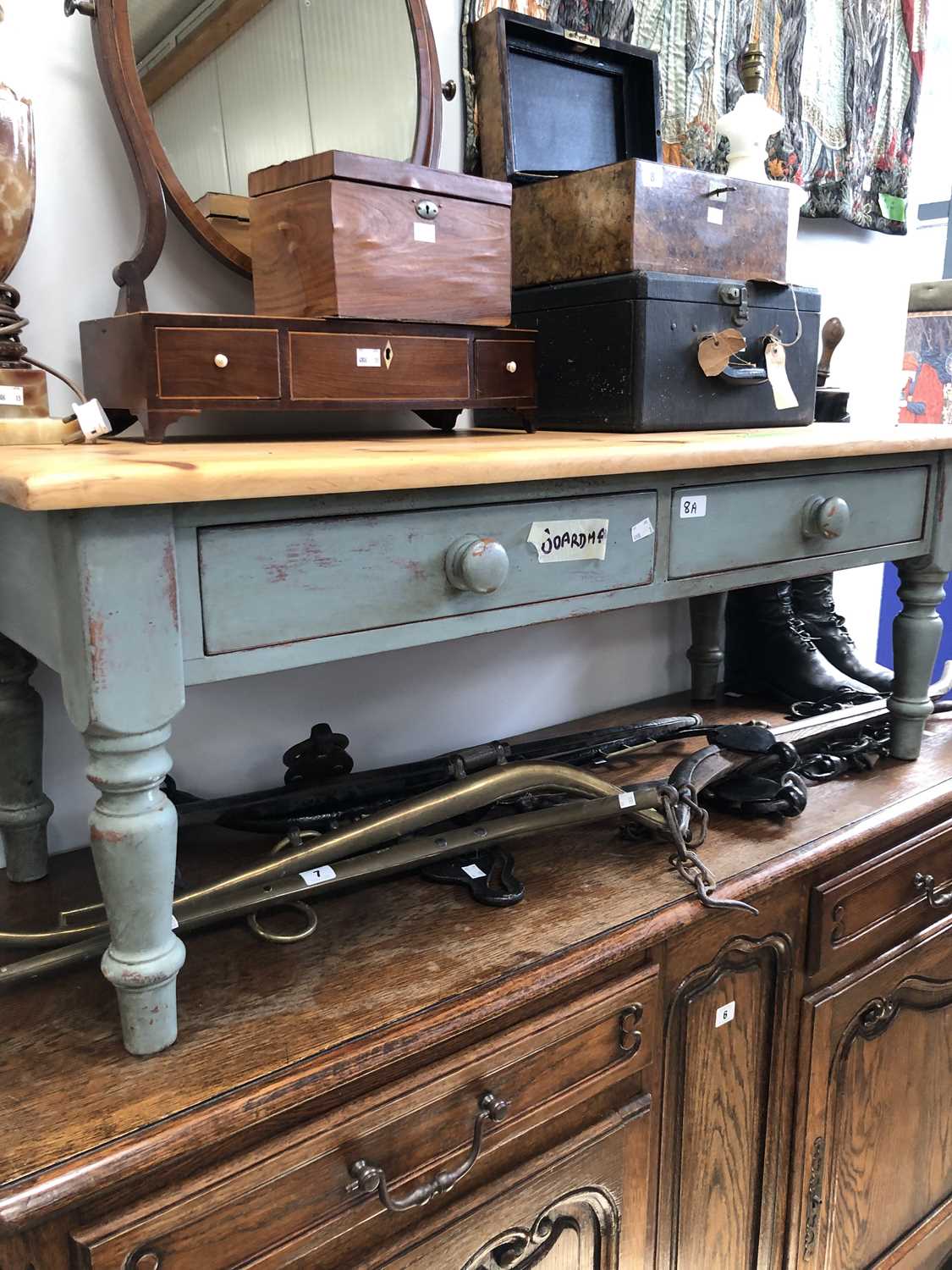 Lot 8 - Painted pine coffee table