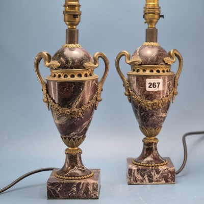 Lot 267 - A pair of French Neoclassical style ormolu...