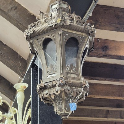 Lot 292 - An antique Italiante tole baroque style...