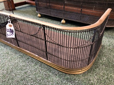 Lot 53 - An early 19th Century wirework and brass fire...