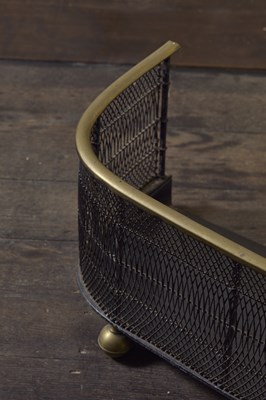 Lot 53 - An early 19th Century wirework and brass fire...