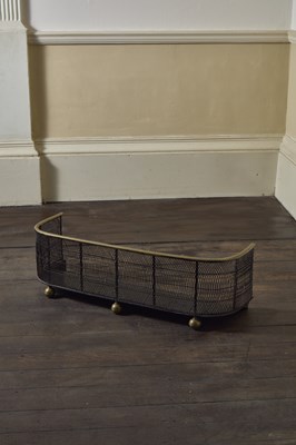 Lot 53 - An early 19th Century wirework and brass fire...