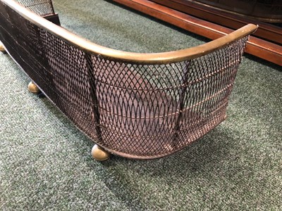 Lot 53 - An early 19th Century wirework and brass fire...