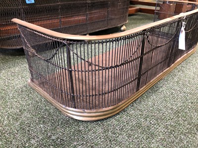 Lot 53 - An early 19th Century wirework and brass fire...