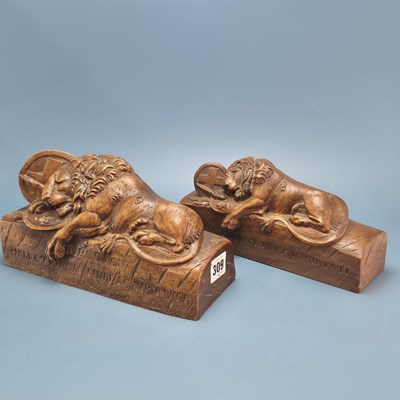 Lot 309 - Two antique carved hardwood figures of the...