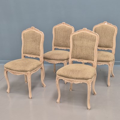 Lot 1733 - A set of four French grey painted show frame...