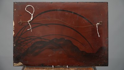 Lot 25 - A pair of carved Oriental panels, together...