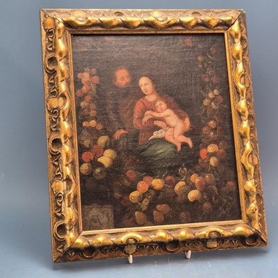 Lot 311 - Old master school, Holy family depicted within...