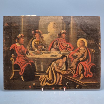 Lot 282 - Old master school, Religious banqueting scene,...