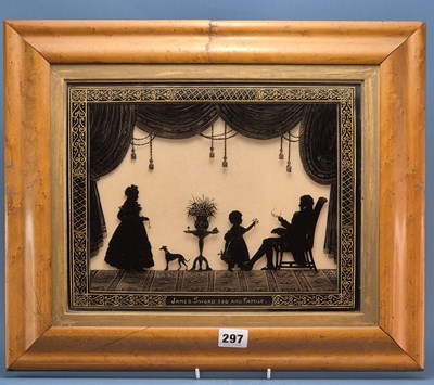 Lot 297 - 19th Century school, Eglomise silhouette of a...