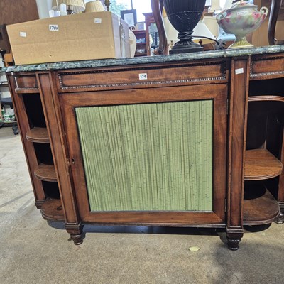 Lot 174 - A 19th century mahogany side cabinet with open...
