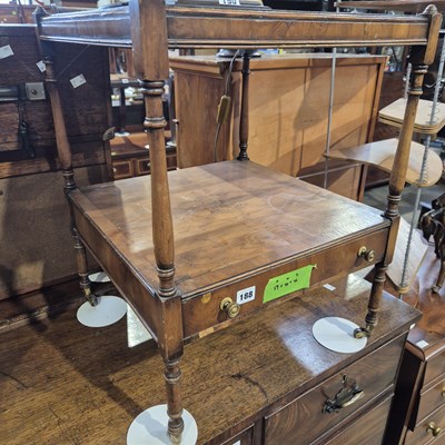 Lot 188 - A Yew wood two tier occasional table 46 x 46 x...