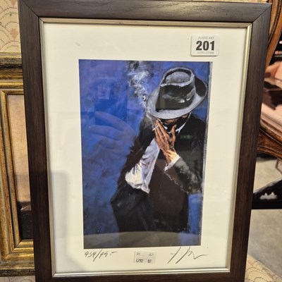 Lot 201 - A signed limited edition print and two...