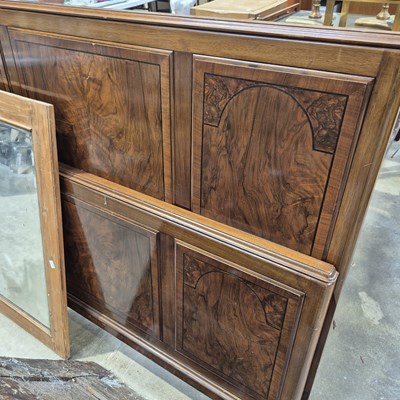 Lot 214 - A art deco mahogany double bed frame