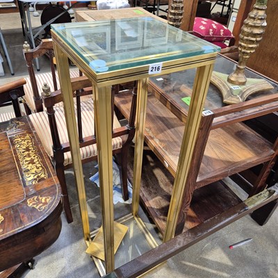 Lot 216 - A Pierre Vandel Paris annodised brass tall stand
