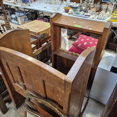 Lot 220 - A Victorian oak gothic revival prayer stool