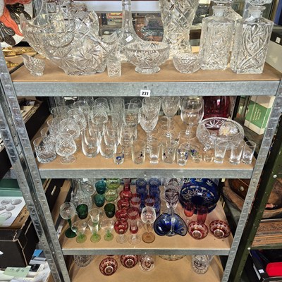 Lot 231 - A collection of various cut and glassware etc