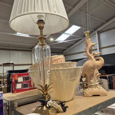 Lot 266 - Two large decorative table lamps