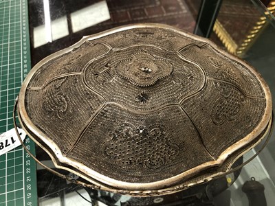 Lot 178 - An antique Chinese export silver dragon...