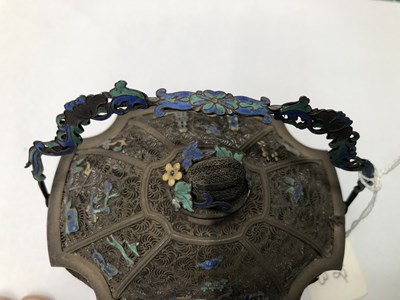 Lot 178 - An antique Chinese export silver dragon...