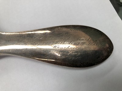 Lot 178 - An antique Chinese export silver dragon...