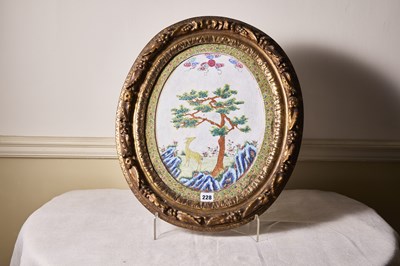 Lot 228 - An antique Chinese export famille rose enamel...