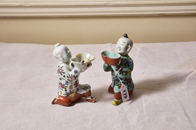 Lot 175 - Two antique Chinese export famille rose...