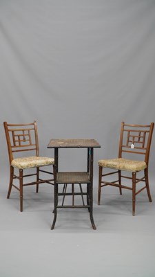 Lot 324 - A pair of late Victorian aesthetic style salon...
