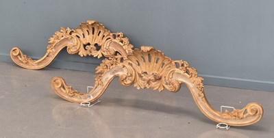 Lot 338 - A pair of Continental carved rococo style...