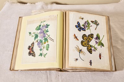 Lot 173 - An early Victorian leather-bound album of...