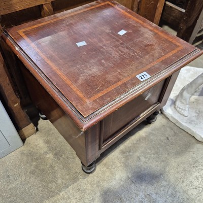 Lot 271 - A 19th century mahogany commode.