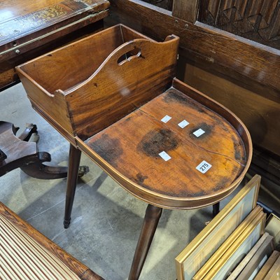 Lot 275 - A Georgian mahogany sewing or butler's stand