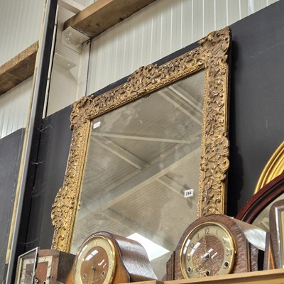 Lot 284 - A 19th century large gilt framed wall mirror