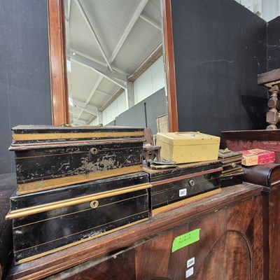 Lot 287 - Various vintage cash boxes etc.