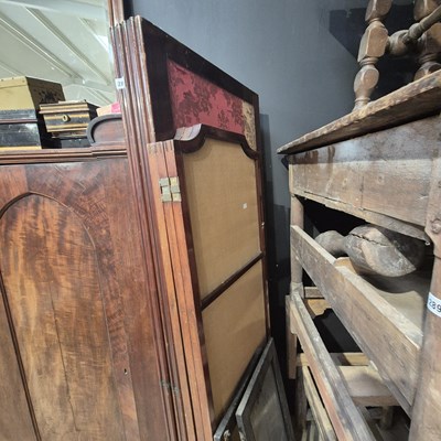 Lot 288 - An Edwardian folding screen and one other.
