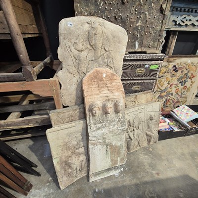 Lot 290 - A group of five plaster and composition...