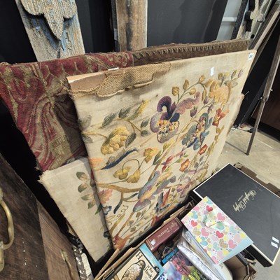 Lot 294 - Two arts and crafts needlepoint. panels and a...