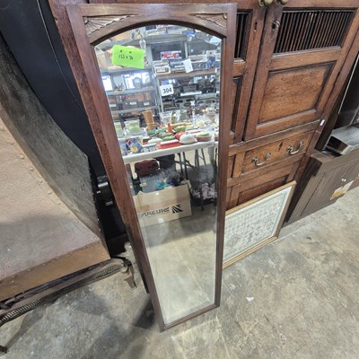 Lot 304 - A long robing mirror 36 x 133 cm