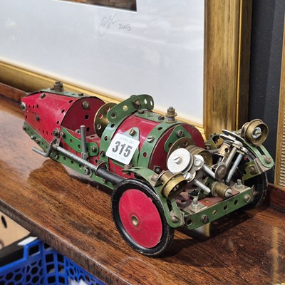 Lot 315 - A Mecano model of a Morgan Three Wheeler car