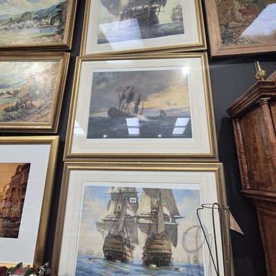 Lot 317 - Three uniform framed, limited edition signed...