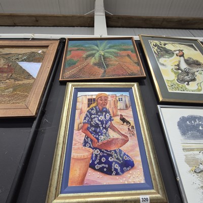 Lot 320 - Two Indonesian oil paintings
