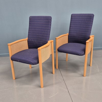 Lot 613 - A pair of contemporary office armchairs with...