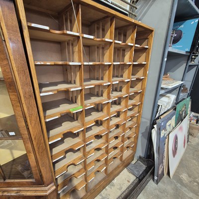 Lot 327 - A large pigeonhole file cabinet lacking its...