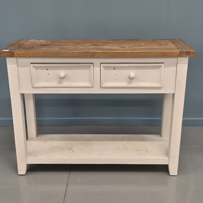Lot 616 - A reclaimed pine scullery side table or hall...